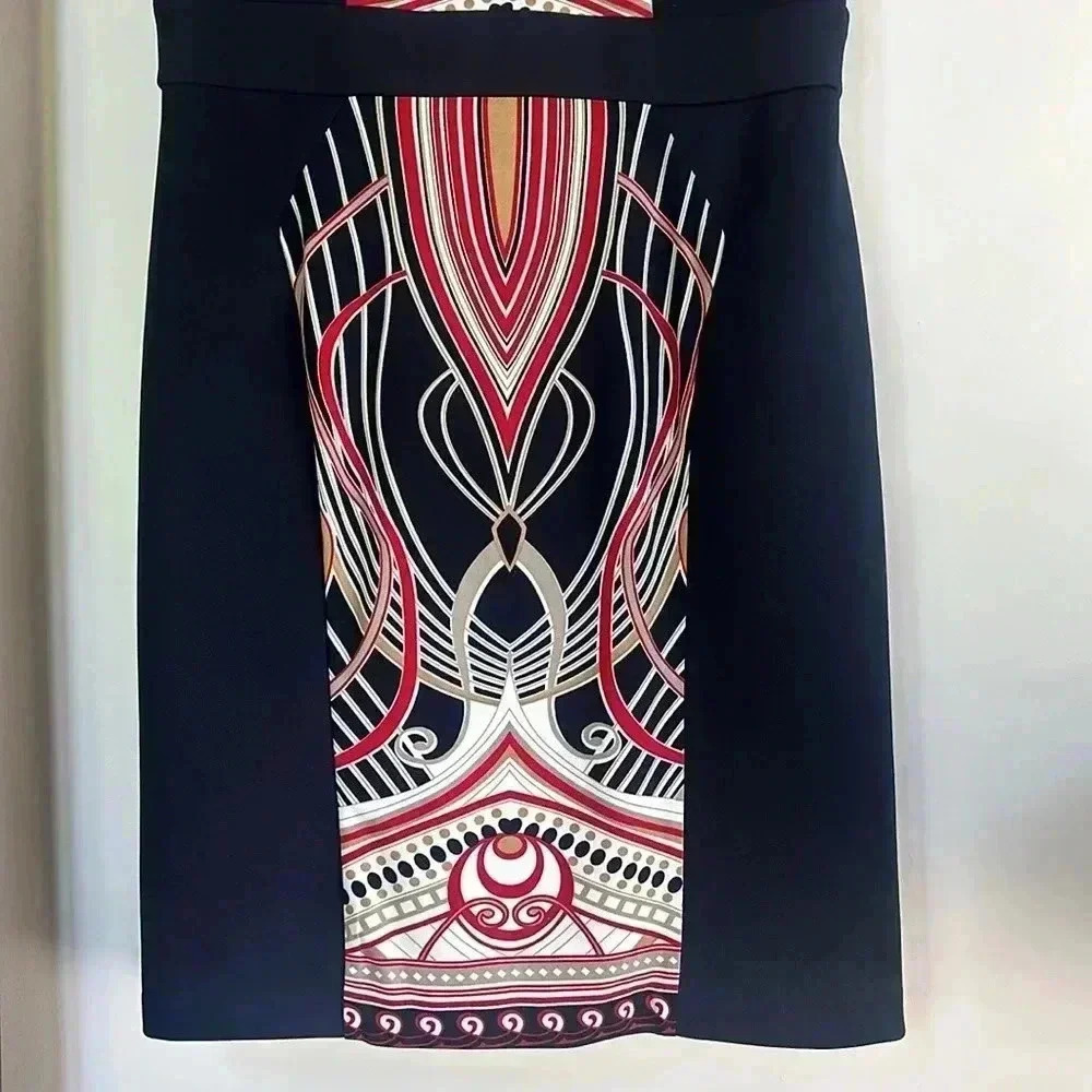 DRESS BARN Women's Navy Blue Sleeveless Lined Sheath Dress size 12 NWTs - Picture 5 of 11